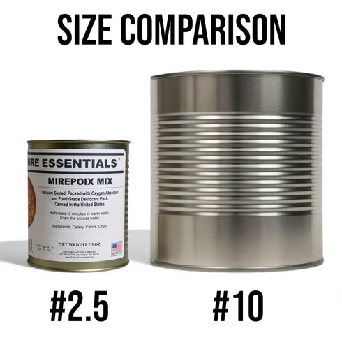 25+ 7.5 oz Future Essentials Dehydrated Mirepoix Mix Dehydrated Vegetables Soup Mix with Carrot, Celery, & Onion