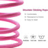 MayPaw Dog Leash, 6 ft*1/2", Pink, Classic Solid Colors, Strong Nylon Rope, Heavy Duty Silver Clasp, Reinforced with