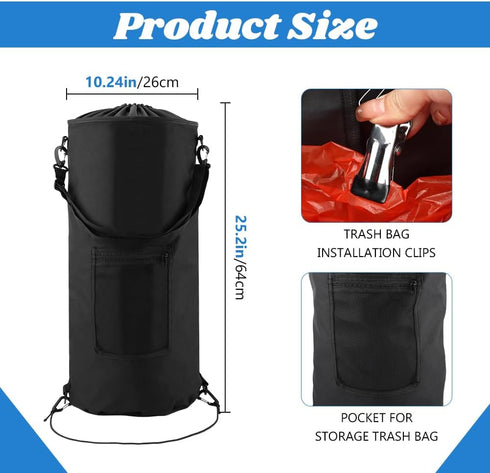 Rinelavie 10-13 Waterproof Boat Trash Can Bag,Leakproof Boats Trash Bag,Marine Boats Garbage Can,Reusable Boat Garbages