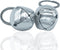 Large Handmade Metal Dog Bells - Collar Loud Bells for Pet Tracker & Training (Silver)