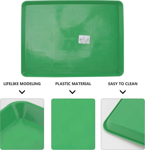 POPETPOP Small Replacement Pan for Puppy Crate | Plastic Dog Cage Tray for Pet Cages, Crates, Kennels, Green