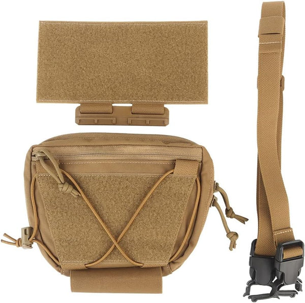 Tactical Vest with Sub Abdominal Pouch, Dump Drop Pouch for Hunting and Airsoft