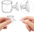 CHENGU 6 Pieces Aquatic Plant Pot - Glass Aquarium Plant Cup with Hole, Suction Cups for Shrimp and Live Plants