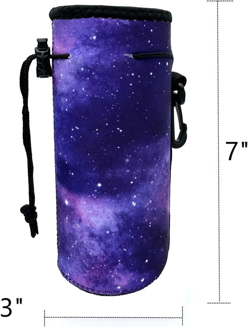 Wanty Neoprene 20 Oz Insulated Water Drink Bottle Cooler Carrier Cover Sleeve for Climbing, Cycling, Running (Purple