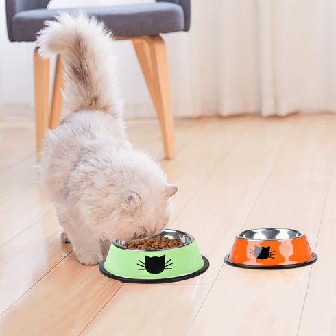 Pet Bowl Stainless Steel, Non-Skid Rubber Base Dog Bowl, Cat Bowl