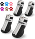 QUMY Dog Shoes for Small Dogs, Puppy Boots & Paw Protectors for Winter, Summer, Waterproof for Outdoor Walking (Black,