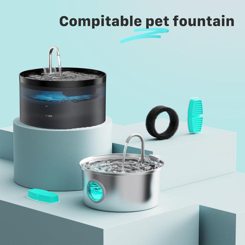 12 3 Set 6 6 FOFNON Cat Water Fountain Filters: Cat Fountain Replacement Filter for FOFNON Pet Water Fountain - Months