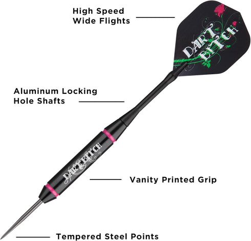 Viper Vanity Series Steel Tip Dart Set, 22-Grams, Brass Barrels, Deluxe Dart Case