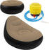 ZJMCAJY Inflatable Chair, Inflatable Folding Sofa with Ottoman Portable Inflatable Couch with Flocked Surface