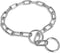 Silver Dog Chain Collar, Heavy Duty Chew Proof Stainless Steel Long Link Fur Saver Training Collar for Small Medium Dogs