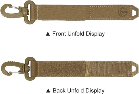 Tactical Gear Clip Nylon Carabiners, 2” Military Hooks for EDC MOLLE Webbing Keychains