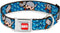 Dog Collar Seatbelt Buckle - Kawaii Thor Poses Hammer Monogram Blues, 15 to 26 Inches, 1.0 Inch Wide
