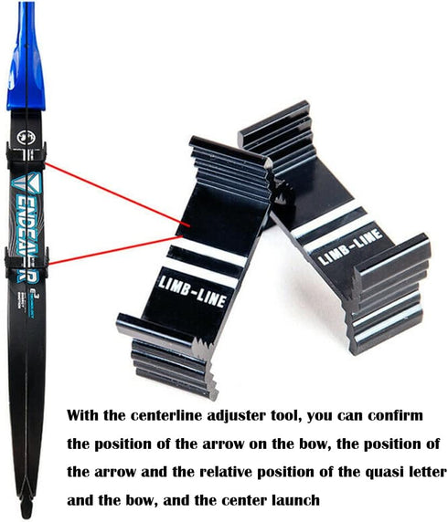 Recurve Bow Limbs Center Line Adjustment Module Calibration Detector Recurve Bow Limb Gauges Black Center Shot Alignment
