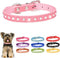 Rhinestone Bling Dog Collar for Small Dogs, Cute Sparkly Glitter Crystal Diamond Collar (Pink, XXS-XS-S-M)