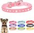Rhinestone Bling Dog Collar for Small Dogs, Cute Sparkly Glitter Crystal Diamond Collar (Pink, XXS-XS-S-M)