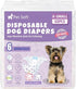 50pcs Pet Soft Female Dog Diapers - Disposable Doggie Diapers with Wetness Indicator, Puppy & Cat Diaper Super