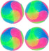 FineInno 4 pcs Light Up Dog Balls - Flashing Elastic Glow in The Dark Interactive Pet Toys for Puppies, Cats, and Dogs