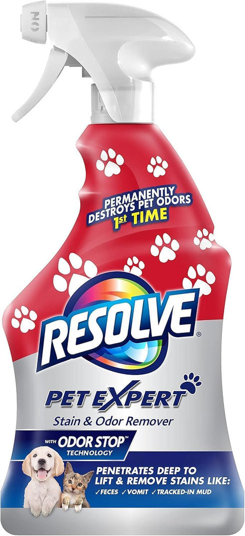 22 oz Resolve Pet Expert Stain and Odor Remover, Carpet Cleaner, Pet Stain and Odor Remover, Carpet & Upholstery