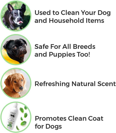 2in1 Dog/Puppy Coat & Bed Spray, Sensitive Skin, Essential Oils, Refreshing Scent, 16 oz - Mint