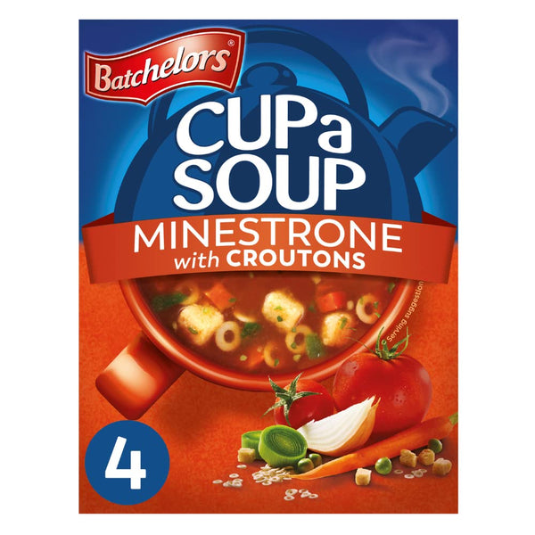 Batchelors Minestrone with Croutons Cup a Soup, Pack of 4