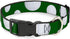 Buckle-Down Plastic Clip Collar - Golf Balls Scattered Green/White, 1" Wide, Fits 9-15" Neck, Small