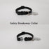 Black Cat Collar with Wiccan Pagan Pentacle, Silver Finish on Safety Breakaway Collar, Adjustable Neck Size