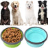 Large Collapsible Dog Bowls, 2 Pack, 40 OZ Travel Bowls with Lids for Large Dogs, Lightweight, Leak Proof