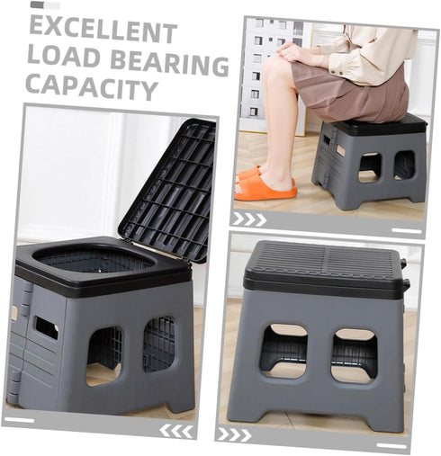 balacoo Portable Car Folding Toilet Compact Emergency Potty for Camping Outdoor Travel Road Trips Made Material