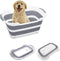 Goderewild 7.1 Gal/27L Multipurpose Collapsible Pet Bathtub Upgraded with Drainage Hole and Pet