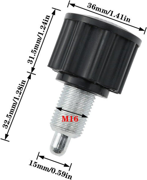 M16 Pop Pull Pin Knob Adjustment Fitness Pop Pull Pin Knob for Fitness Equipment, Bicycle Equipment, Black 2PCS by AYLIFU