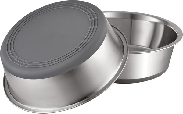 PEGGY11 Stainless Steel Cat Bowls - Nonslip Rubber Bottom, Dishwasher Safe, 2 Pack, 2 US Cup