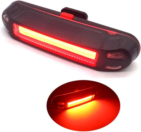 USB Rechargeable Waterproof Rear Bike Light, LED Bicycle Tail Light for Cycling Safety Flashlight