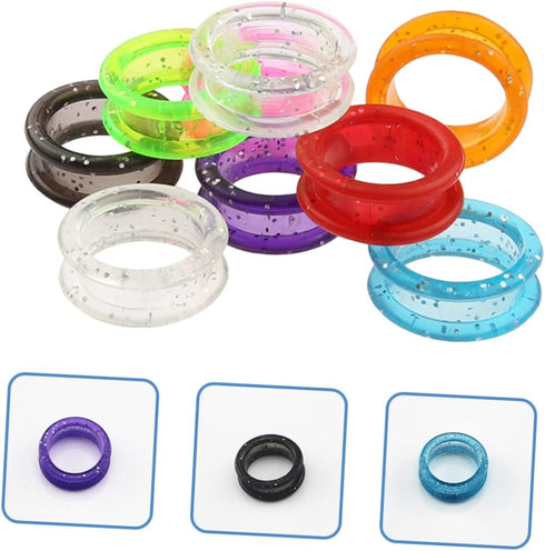 16pcs Silicone Finger Rings Inserts for Comfortable Hair Cutting and Grooming, Protectors for Barber Shears and Pet