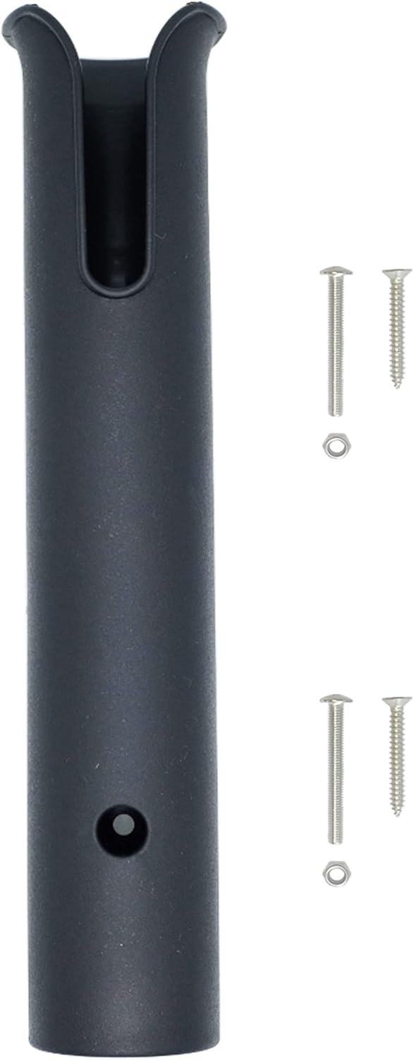 Fishing Rod Holder Rack, Wall Mounted Tubes Links, 1-Pole-Black