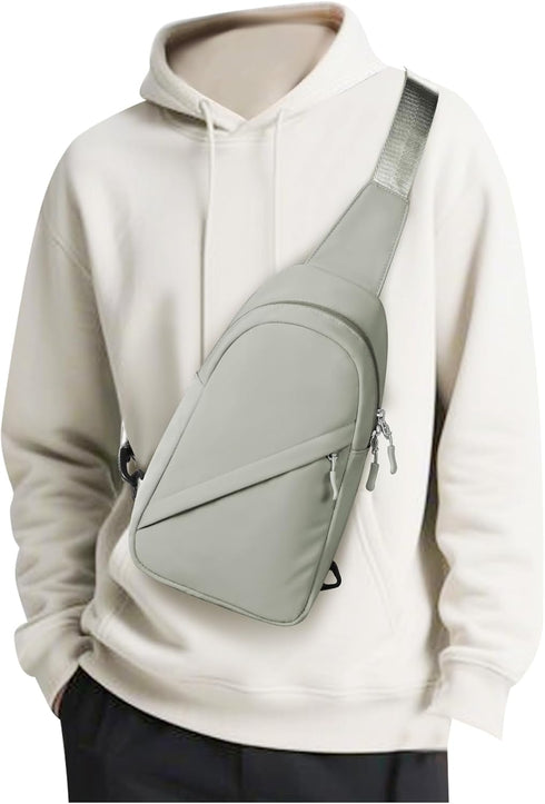 Backpack Backpack SEAFEW Small Green Sling Bag Crossbody Shoulder Bag for Men Women, Multipurpose Anti-Theft Cross Body