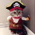Idepet New Funny Pet Clothes, Pirate Dog Cat Costume Suit, Medium, Corsair Dressing Up Party Apparel with Hat