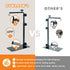 16.6-31 inch Reptile Lamp Stand, Adjustable Domes Heat Lamp Metal Bracket Floor Light Holder for Reptile Terrarium