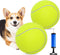 Pomeat 2 PCS Giant Tennis Balls for Dogs, 9.5" Inflatable Non-Toxic Chew Toy with Pump & Needle