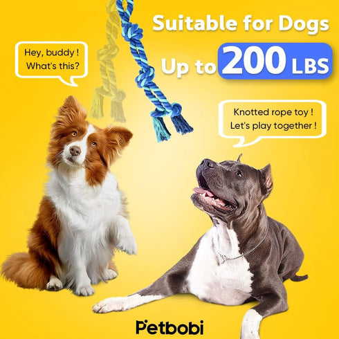 Petbobi Bungee Dog Toy, Tree Tug Toy for Pitbulls, Interactive Exercise Toy with Durable Rope, Blue