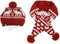 Cat Christmas Reindeer Scarf and Hat Set Costume for Small Pets Puppy - Red, XSmall