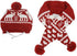 Cat Christmas Reindeer Scarf and Hat Set Costume for Small Pets Puppy - Red, XSmall