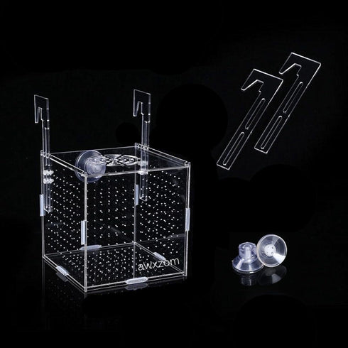 Acrylic Fish Breeding Box, Isolation Box for Aquarium, Hatchery Incubator with Suction Cups for Baby Fishes