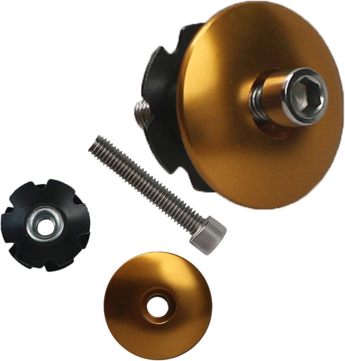 GANOPPER 1 1/8 Inch Headset Spacer with Stem Top Cap, Available in Black, Red, Blue, Gold