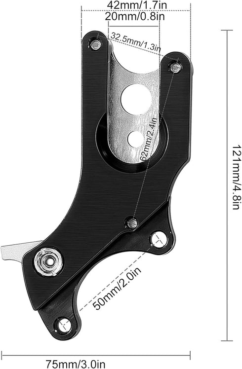Jiawu Disc Brake Adapter, Mountain Bike Disc Brakes, Aluminum Alloy Mounting Converter, Easy Installation Accessories