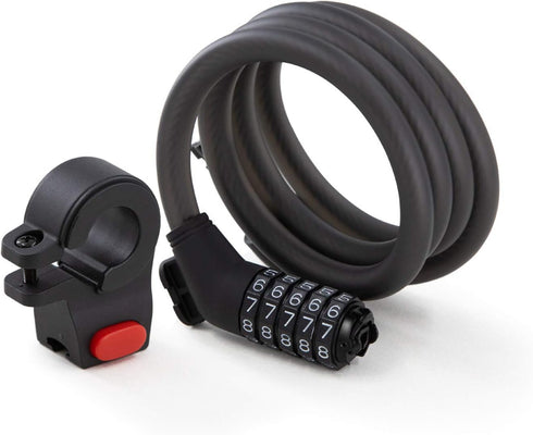 Segway Ninebot Password Cable Lock for Bikes and Scooters, Color: Black