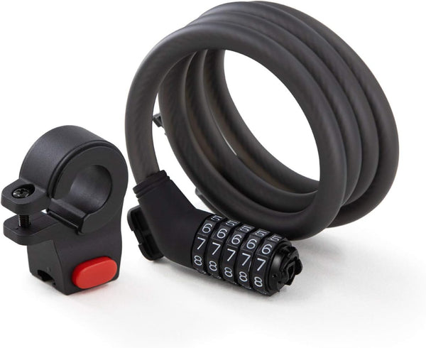 Segway Ninebot Password Cable Lock for Bikes and Scooters, Color: Black