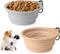 Dog Bowl Pet Travel Collapsible Bowls 2 Pack, Portable Silicone Puppy Bowl for Walking and Traveling, BPA Free