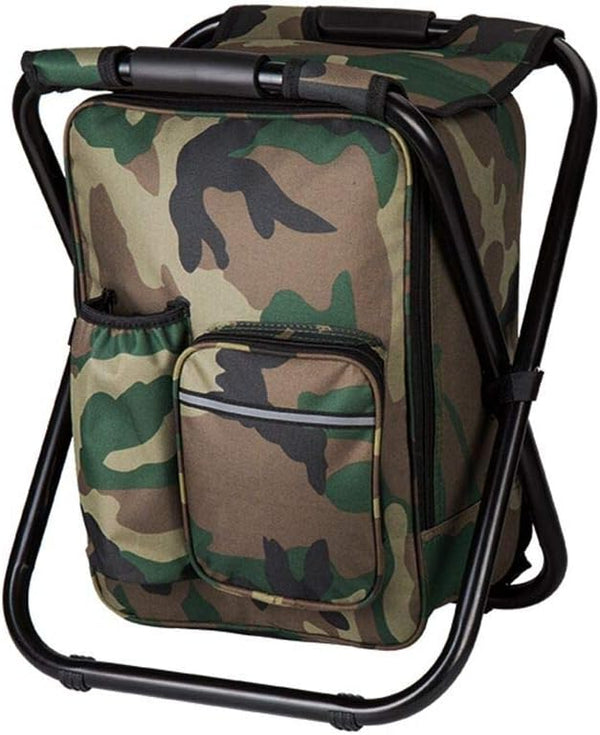 FCFKUK Bright starl Multifunction Folding Cooler and Stool Backpack, Hiking Camouflage Seat Table