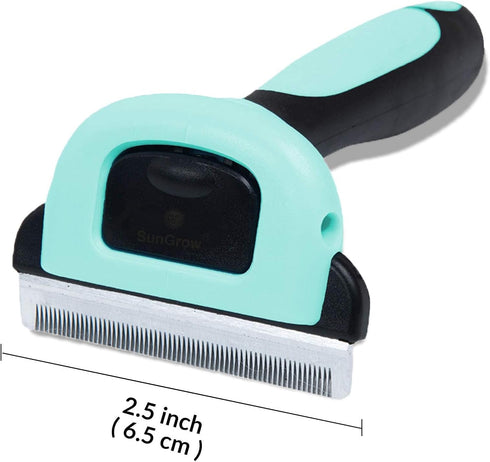 SunGrow Dog & Cat Deshedding Brush, Minimizes Shedding, Enhances Coat Health, Gentle on Skin, Suitable for Rabbits &
