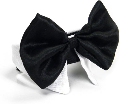 Platinum Pets Formal Dog Bow Tie Collar, Black & White